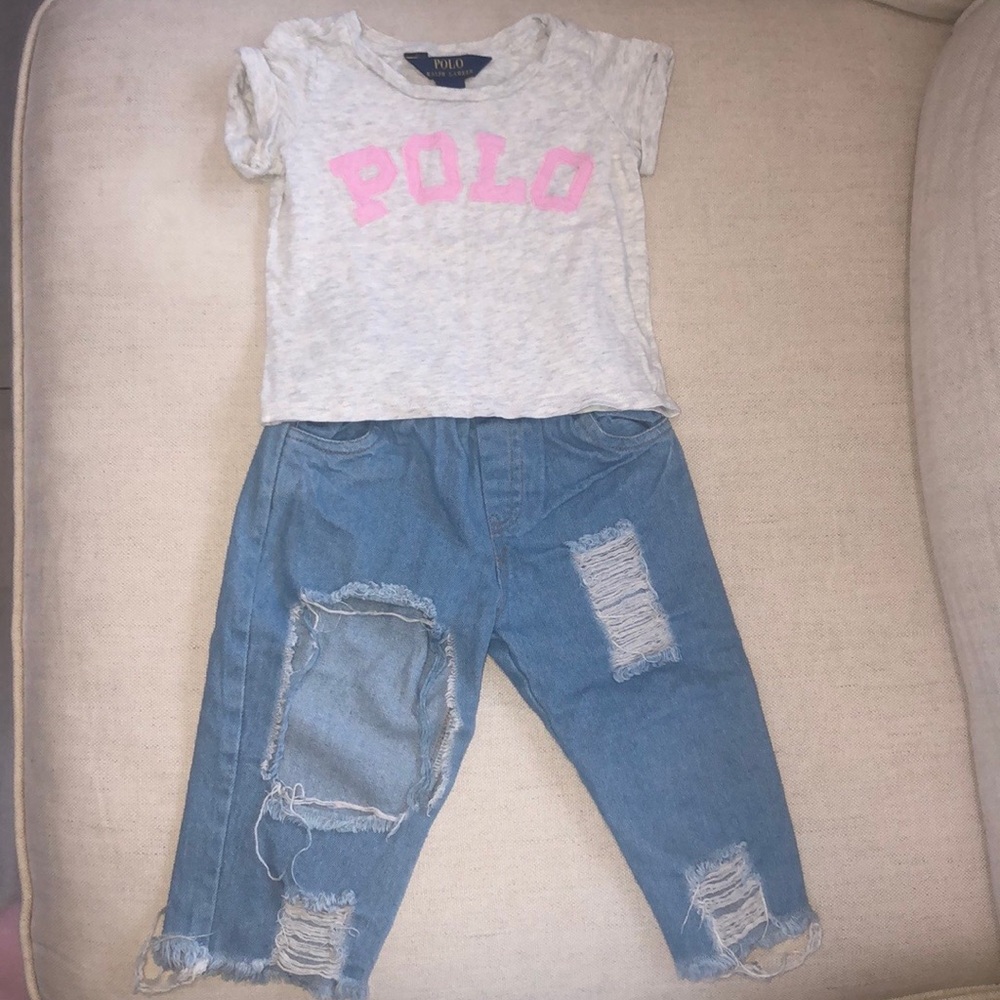 Toddler ripped distressed jeans